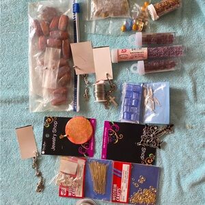 Assorted Jewelry Making Supplies in various colours